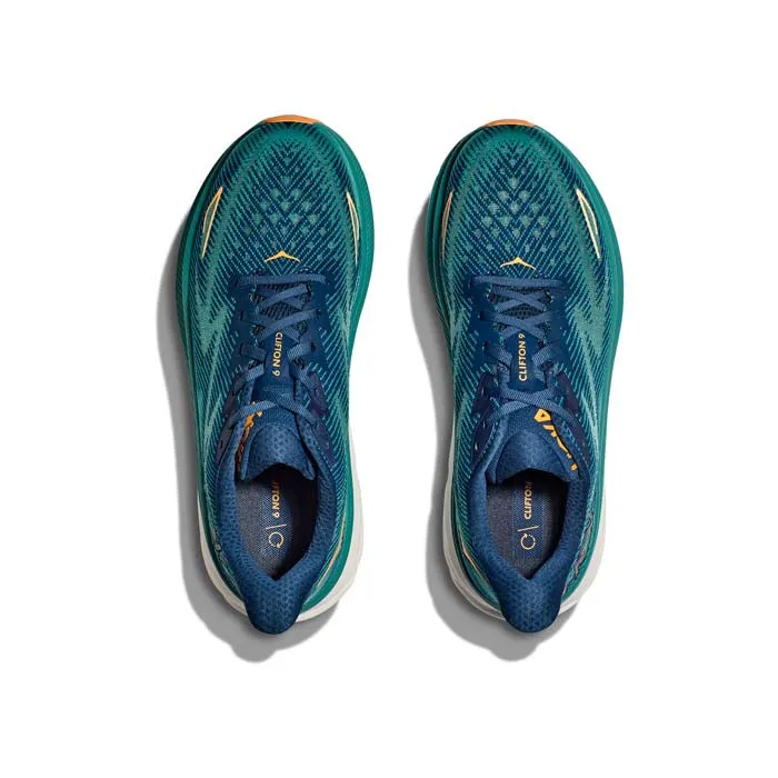 Mens Hoka Clifton 9 in Midnight/Oceanic