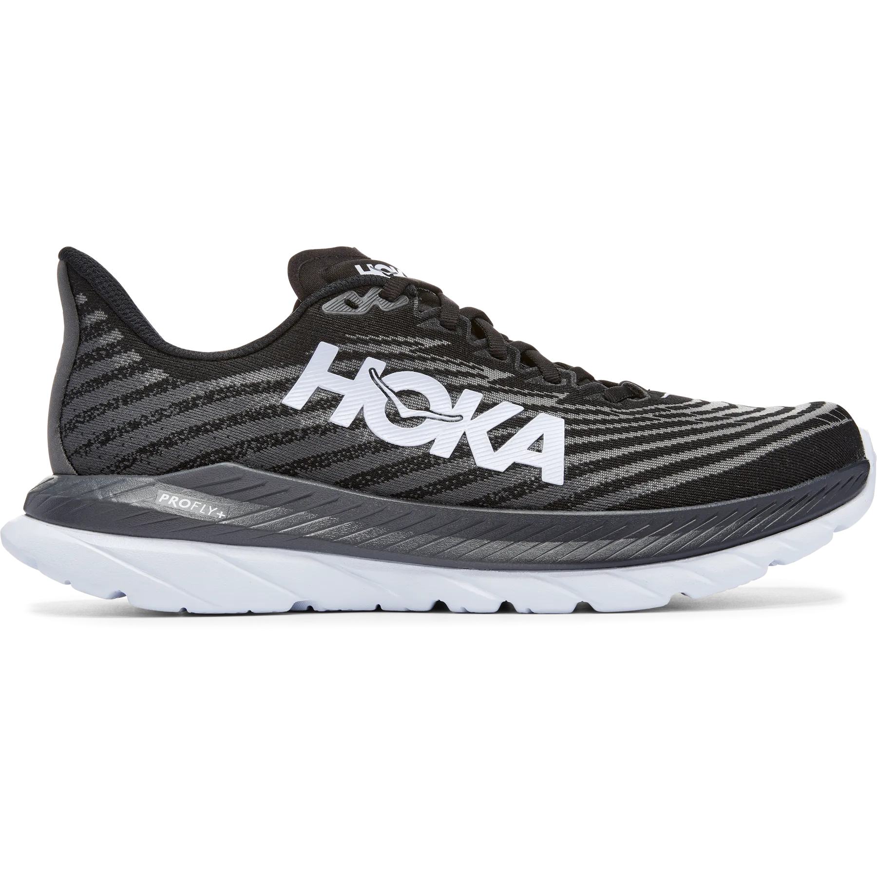 Men's Hoka One One Mach 5, Black/Castlerock, 9.5 2E Wide