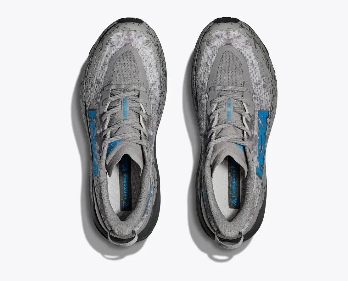 MEN'S HOKA SPEEDGOAT 6 1147791GCG COLOR: GALATIC GREY/HOKA BLUE