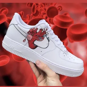 Nike Air Force 1 Heart Red Organ Medical