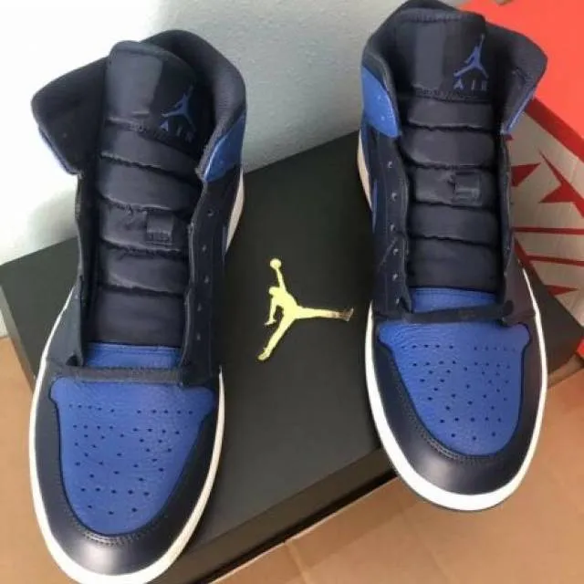 Nike air jordan 1 mid obsidian black game royal blue men’s 12