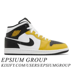 Nike air jordan 1 mid (yellow ochre/ yellow ochre/ black/ white/ yellow ochre) men us 8-13 dq8426-701