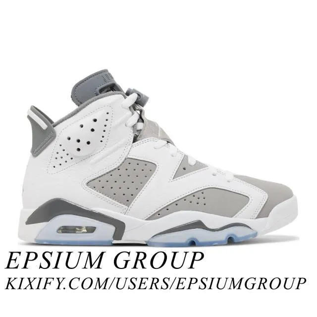 Nike air jordan 6 retro (cool grey/ white/ medium grey/ cool grey) men us 8-13 ct8529-100