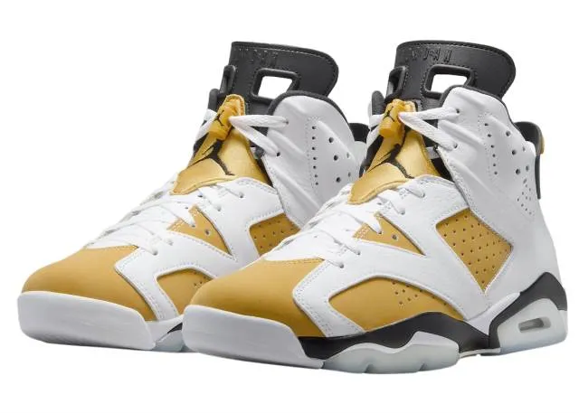 Nike air jordan 6 retro (yellow ochre/ white/ yellow ochre/ black) men us 8-13 ct8529-170