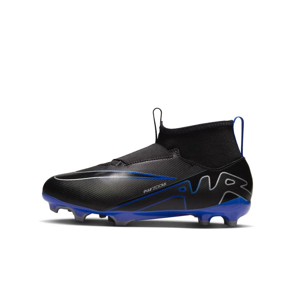 Nike Junior Zoom Mercurial Superfly 9 Academy FG Soccer Cleats | Black Pack