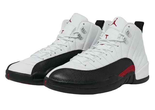 Nike men's air jordan retro xii 12 taxi flip white gym red black ct8013-162