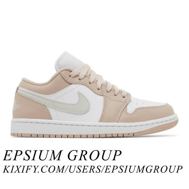 Nike women's air jordan 1 low (particle beige/ pink/ white/ particle beige/ light bone) sizes 5-12 dc0774-120