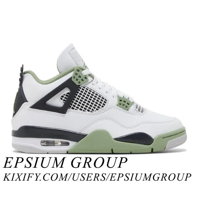 Nike women's air jordan 4 retro (seafoam/ white/ seafoam/ dark ash/ neutral grey) sizes 5-12 aq9129-103