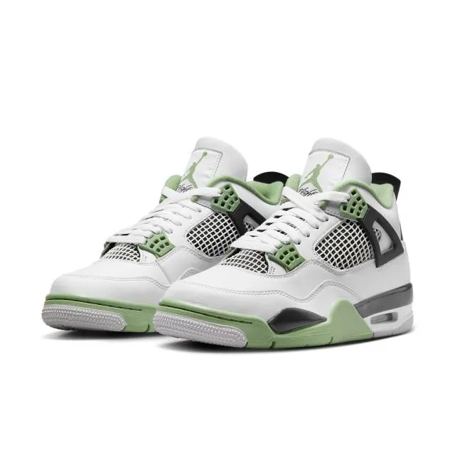 Nike women's air jordan 4 retro (seafoam/ white/ seafoam/ dark ash/ neutral grey) sizes 5-12 aq9129-103