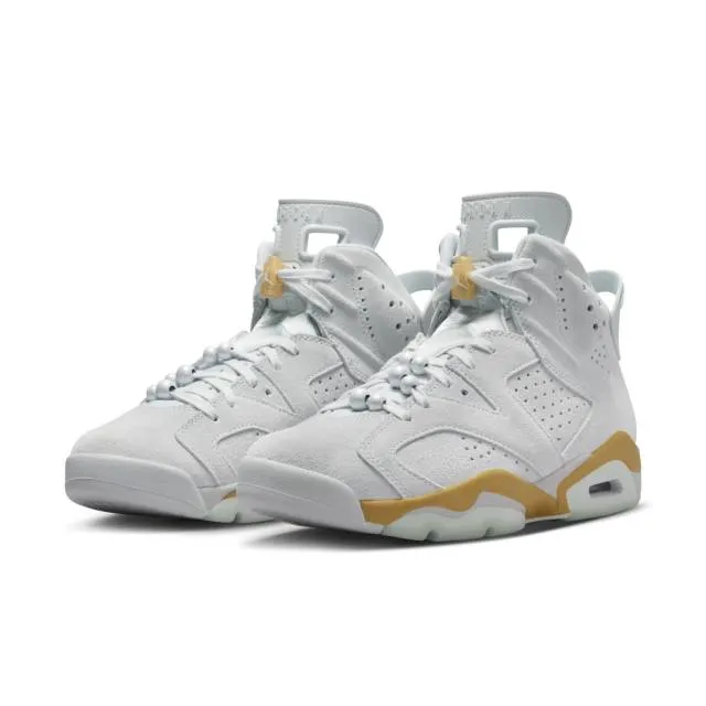 Nike women's air jordan 6 retro craft (pearl/ grey/ pure platinum/ glacier blue/ metallic gold) sizes 5-12 dq4914-074