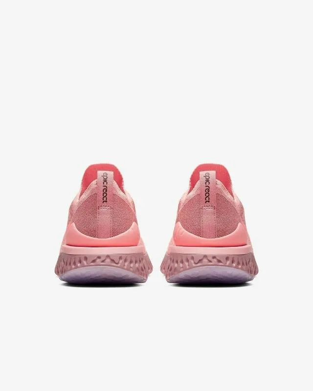 Nike Women's Epic React Flyknit 2 Pink Tint/Rust Pink Sh...