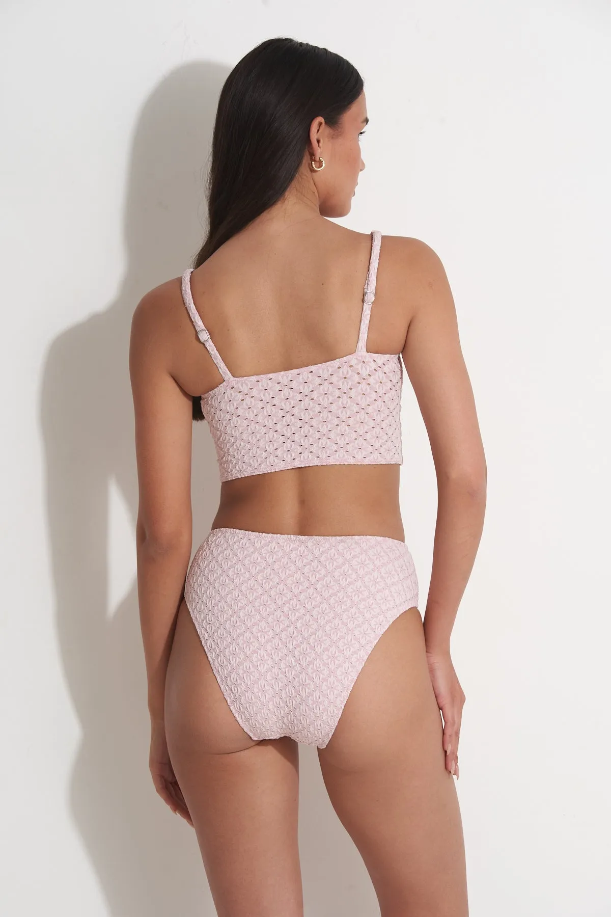 PILPEL CROCHET BIKINI TOP IN PINK