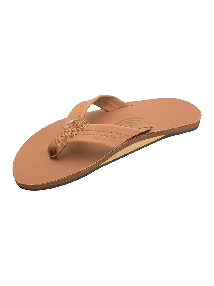 Rainbow 301ALTS-SRBR Mens Single Layer Arch Support Sandals Sierra Brown