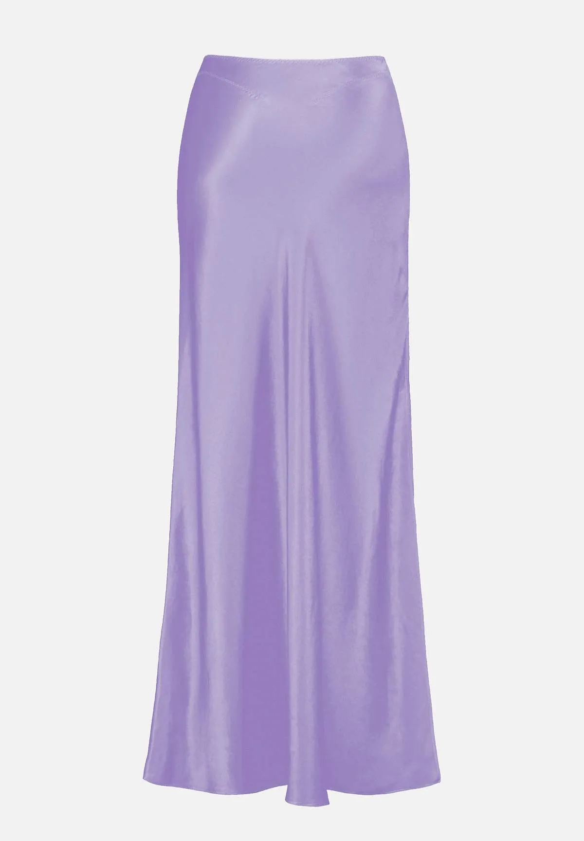 Satin Maxi Skirt - lavender