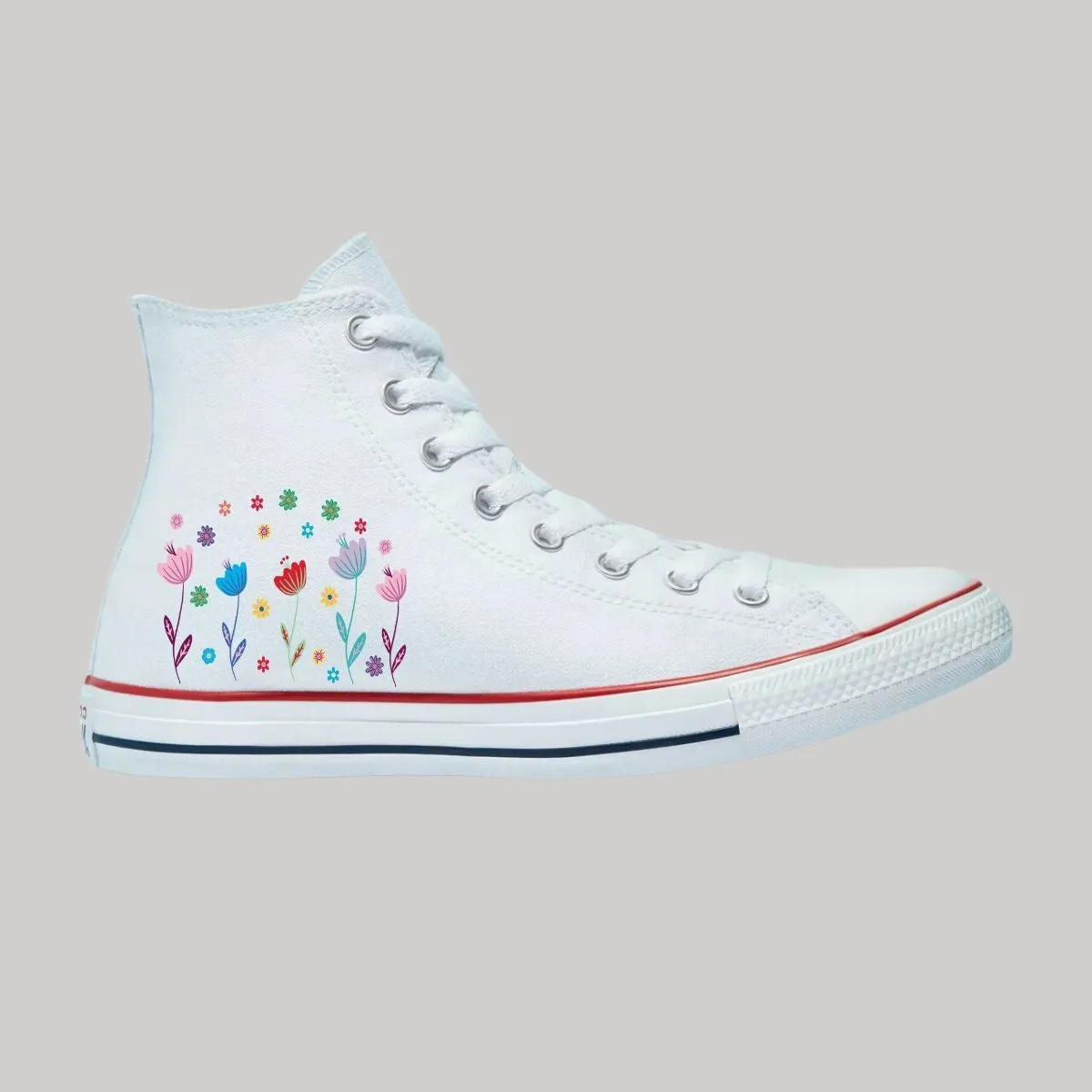 Tenis Converse Chuck Taylor Bota Unisex Flores 1