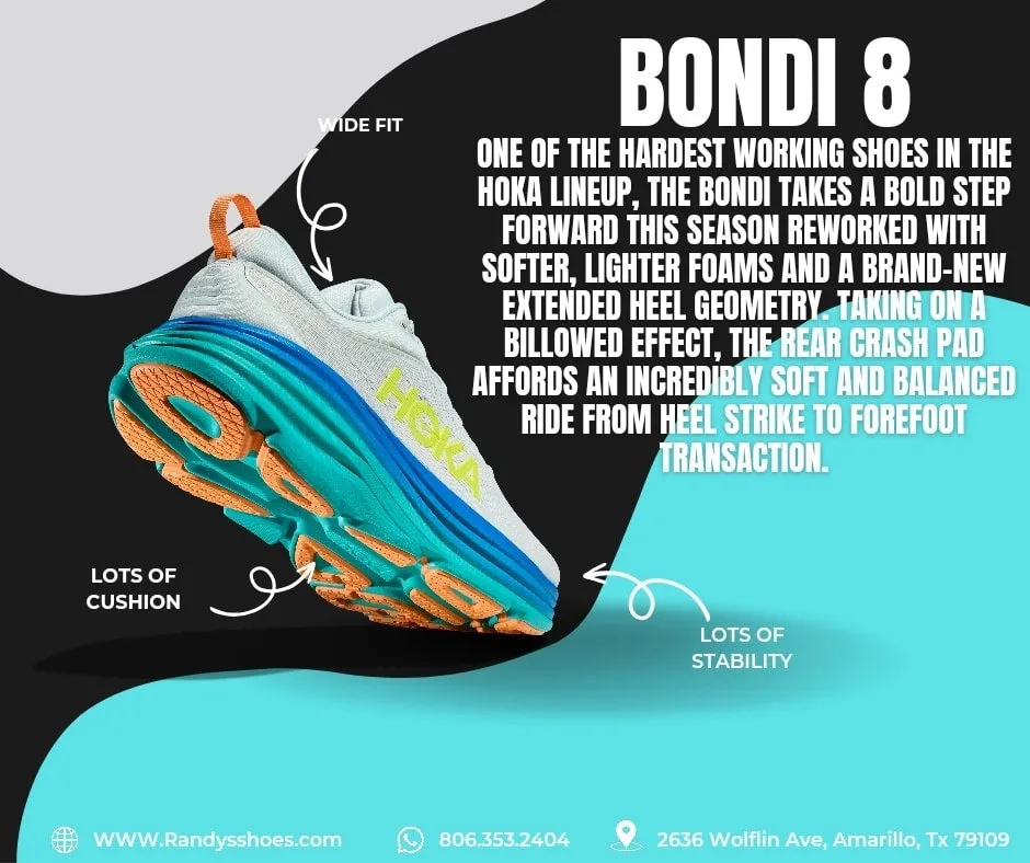 WOMEN'S HOKA BONDI 8 | HARBOR MIST / LUNAR ROCK