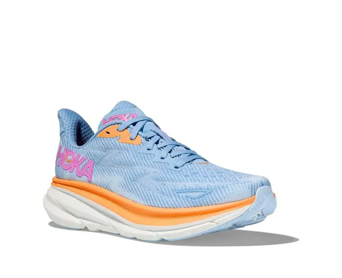 Womens Hoka Clifton 9 in Airy Blue/Ice Water