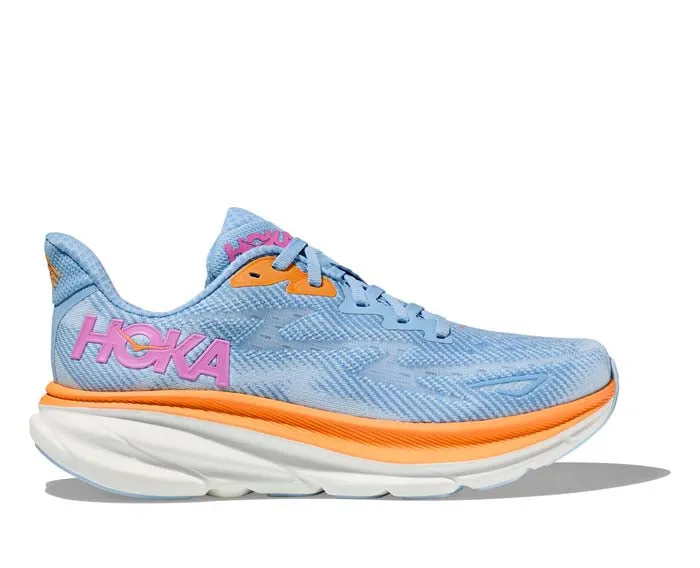 Womens Hoka Clifton 9 in Airy Blue/Ice Water