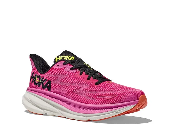 Womens Hoka Clifton 9 in Raspberry/Strawberry