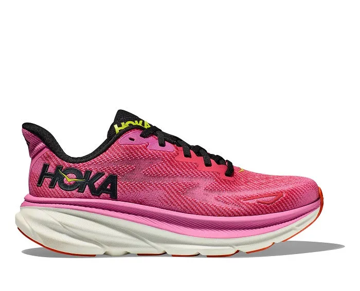 Womens Hoka Clifton 9 in Raspberry/Strawberry