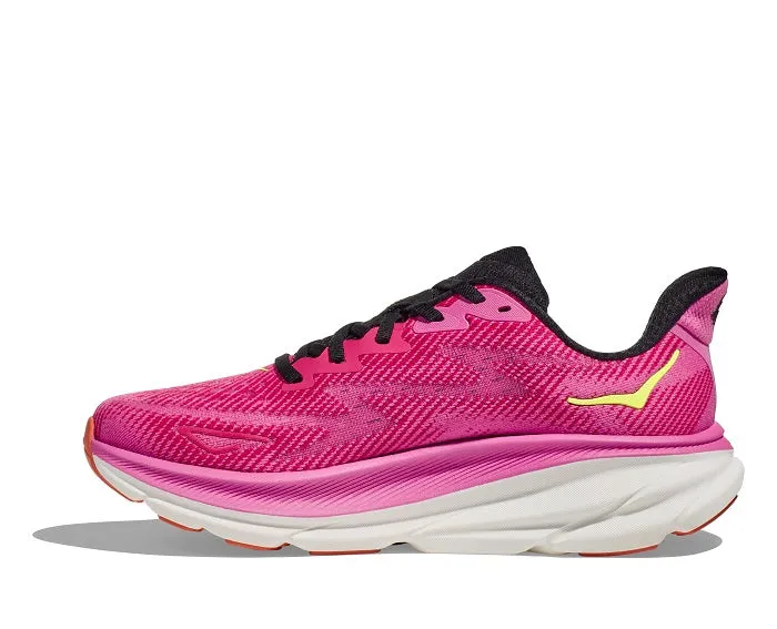 Womens Hoka Clifton 9 in Raspberry/Strawberry