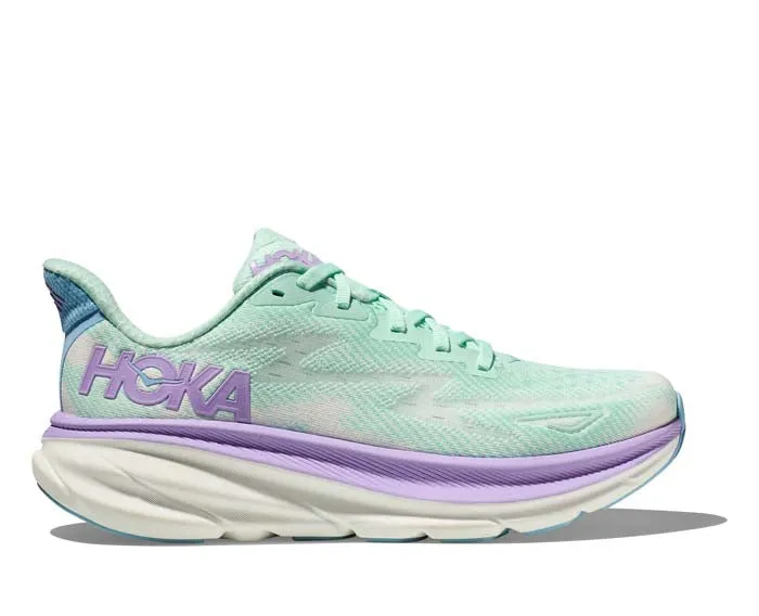 Womens Hoka Clifton 9 in Sunlit Ocean/Lilac Mist