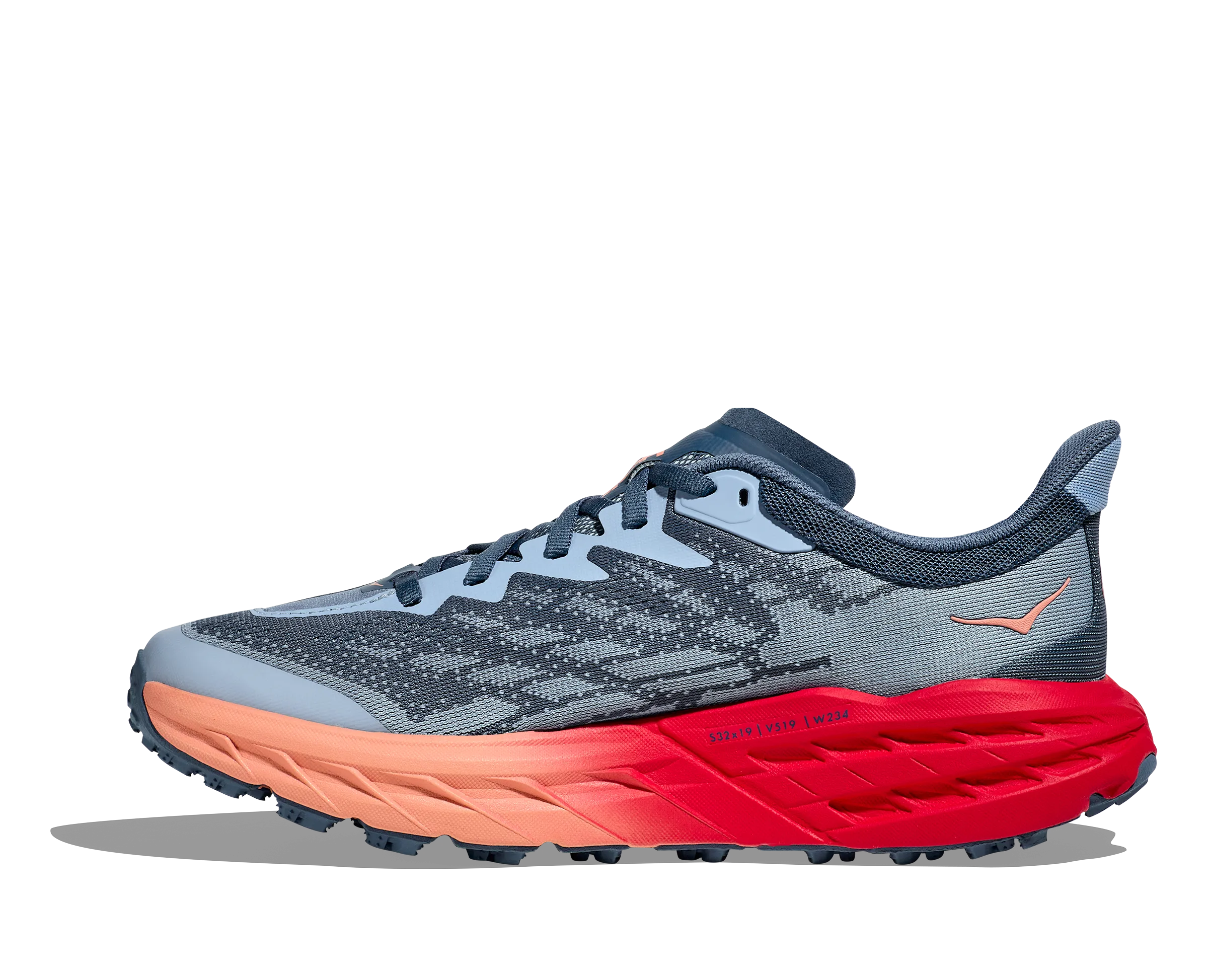 WOMEN'S HOKA SPEEDGOAT 5 1123158RPY COLOR: REAL TEAL/PAPAYA