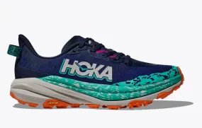 WOMEN'S HOKA SPEEDGOAT 6 WIDE 1147832VYM COLOR:  VARISITY NAVY/METEOR