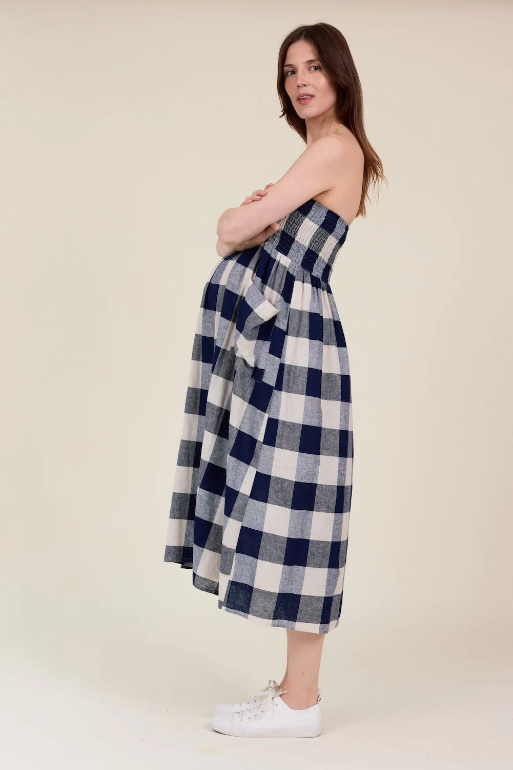 Wren Skirt Navy Check