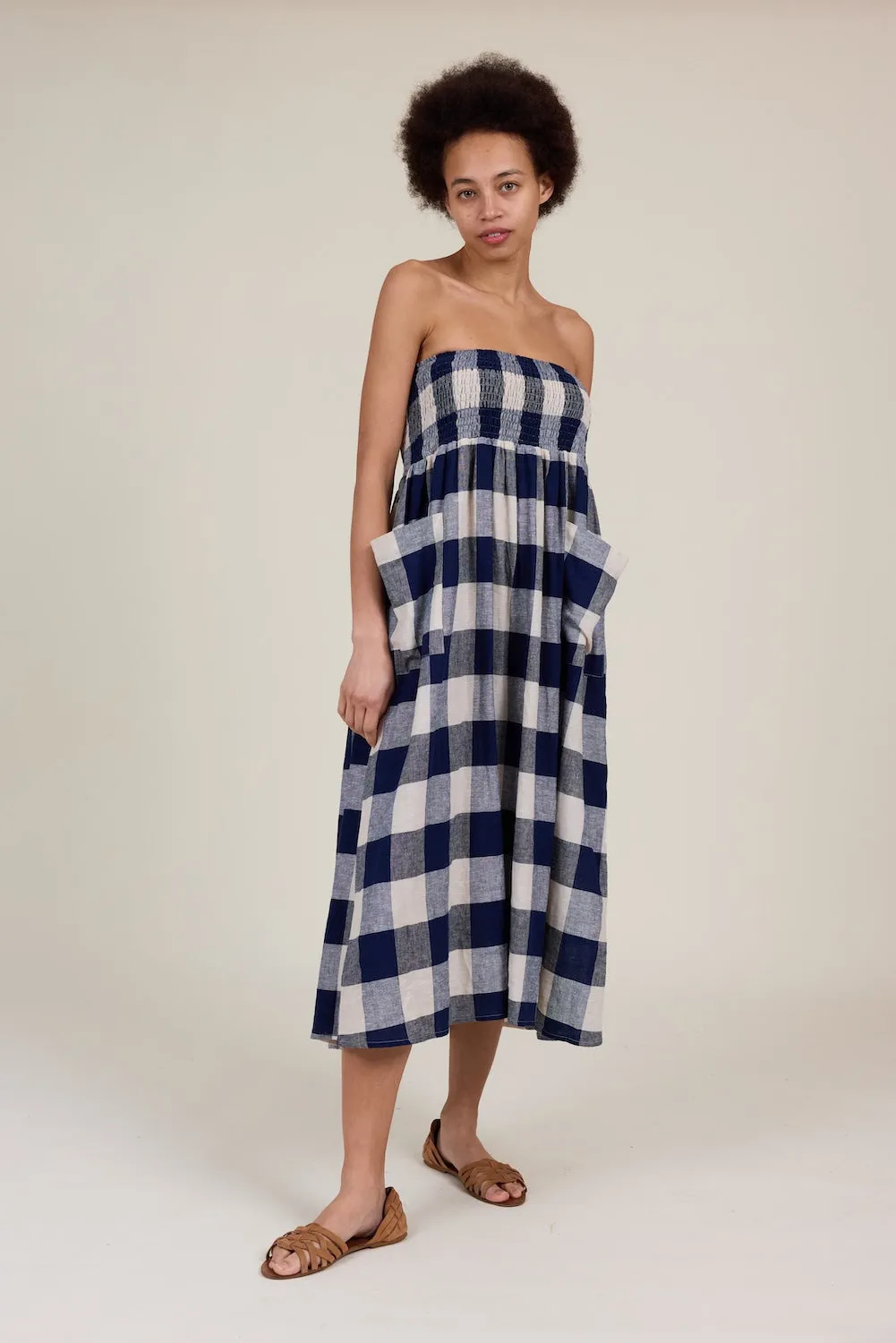 Wren Skirt Navy Check